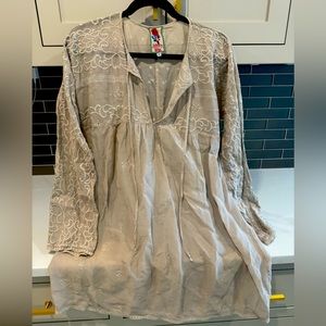 Johnny Was beige blouse